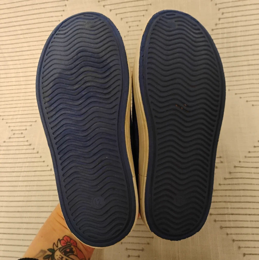 Skechers Kids Blue and Green Slip-On Shoes Foamies Guzman Steps Sneaker Size 12